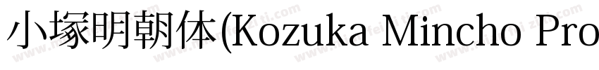小塚明朝体(Kozuka Mincho Pro)字体转换